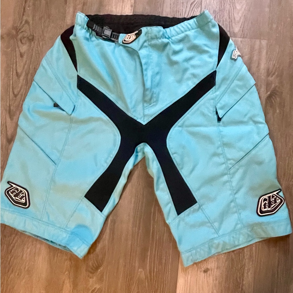 Troy Lee Designs Men's Aqua and Black Motocross Shorts